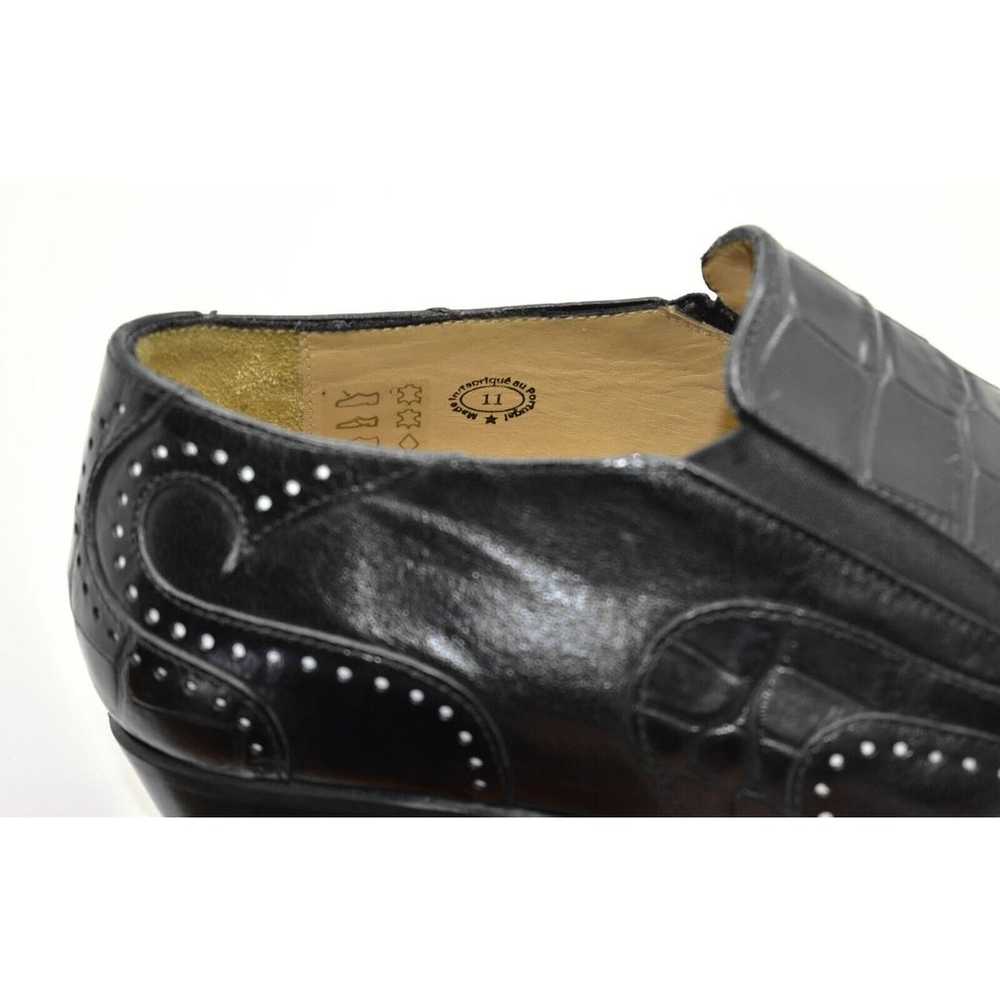 D5 NEW JOHN FLUEVOG Iggy Wmns Black Croc Wingtip … - image 7