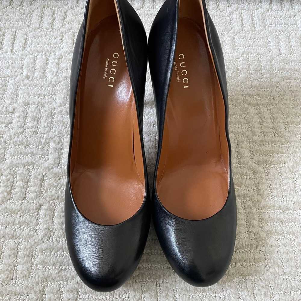 Gucci Nappa Charlotte Leather Heels Pumps - Gem