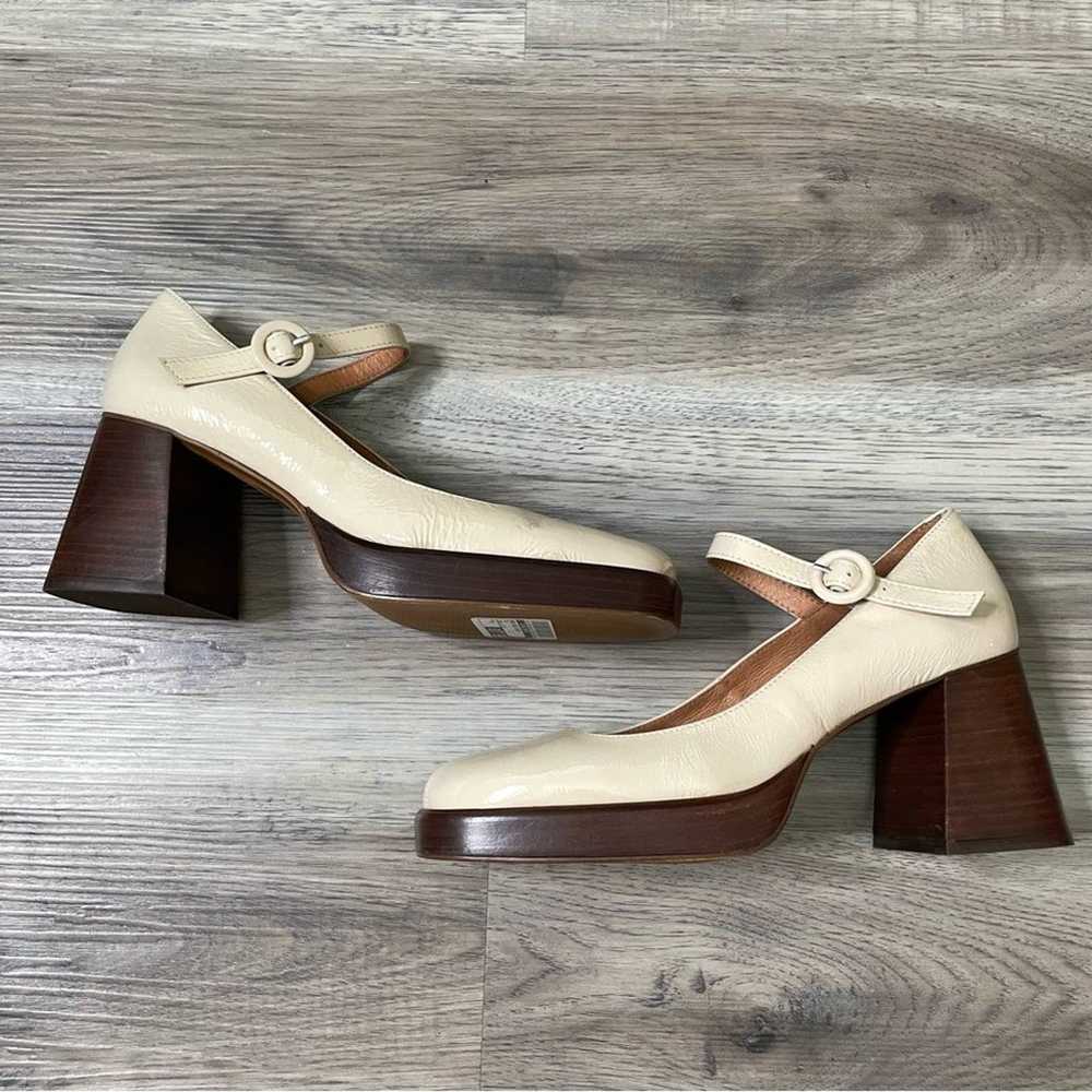 NEW Jonak Heeled Mary Janes with Platform in beig… - image 1