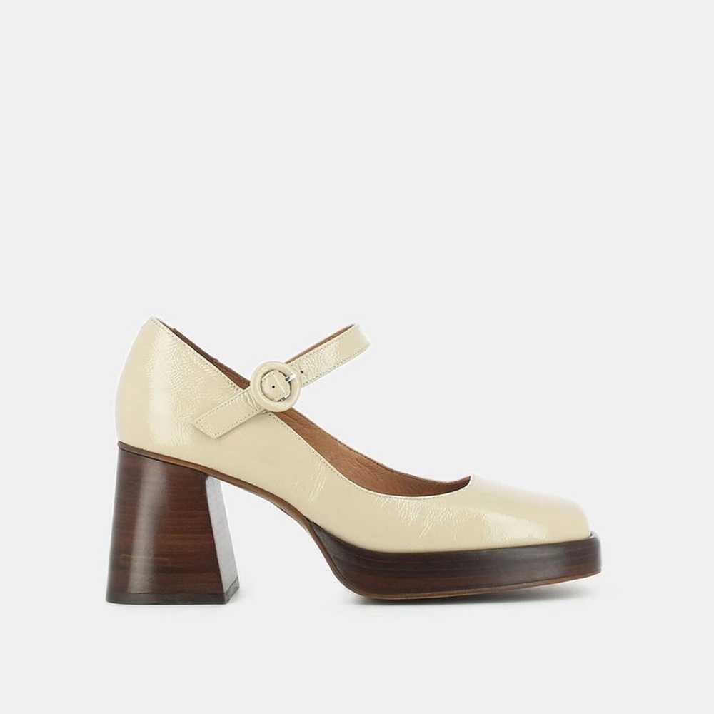 NEW Jonak Heeled Mary Janes with Platform in beig… - image 2
