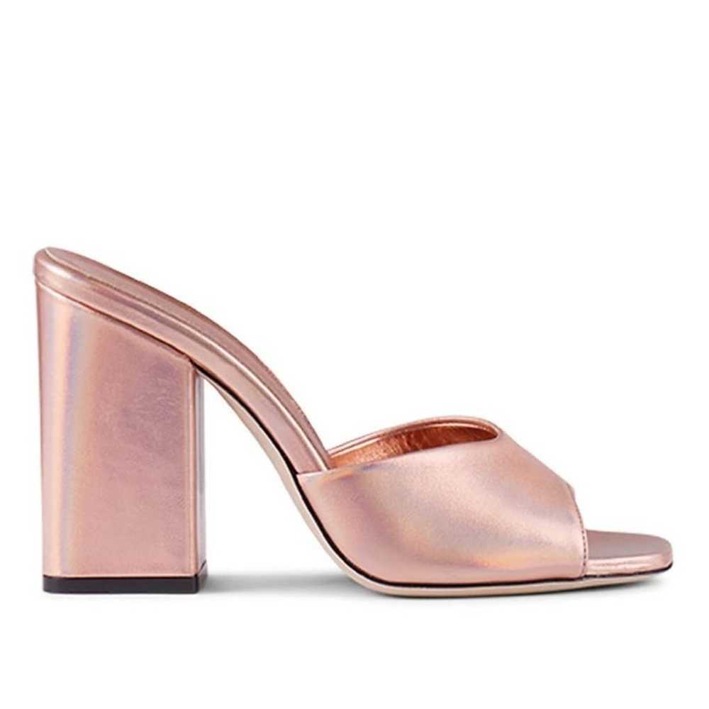 Paris Texas Anja Metallic Leather Mules heels siz… - image 1