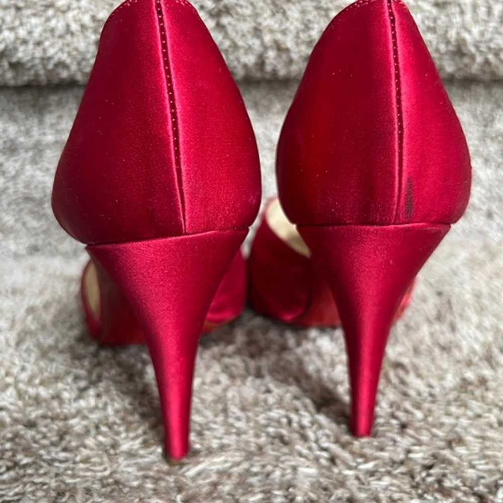 Christian Louboutin Women's Red Satin Red Bottom … - image 4