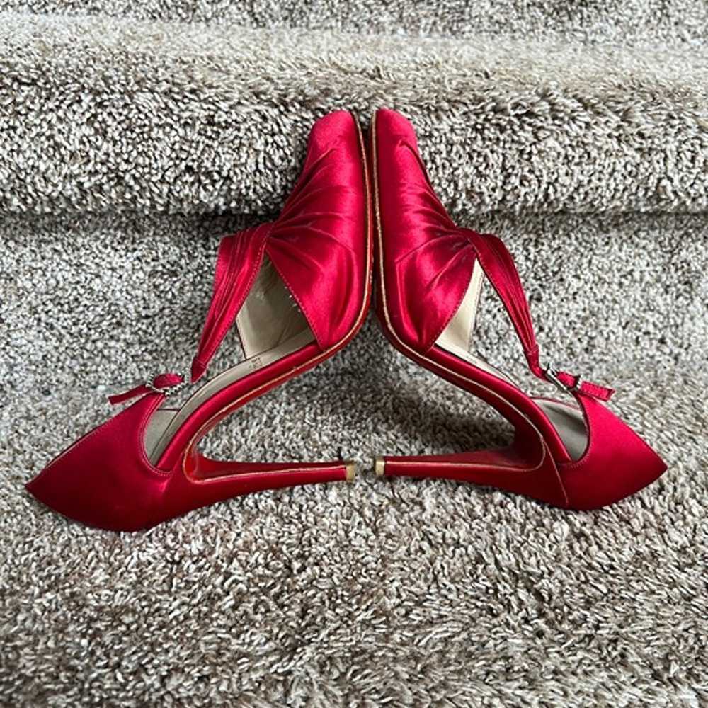 Christian Louboutin Women's Red Satin Red Bottom … - image 9