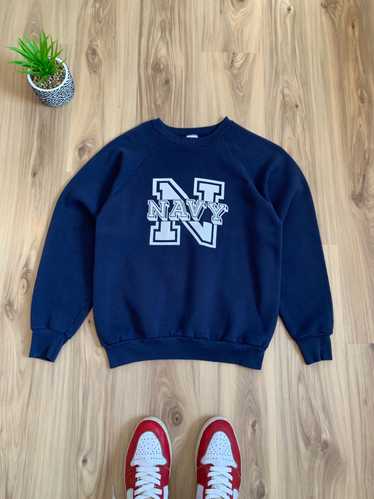 Vintage 90’s Navy Crewneck Sweatshirt Navy Blue