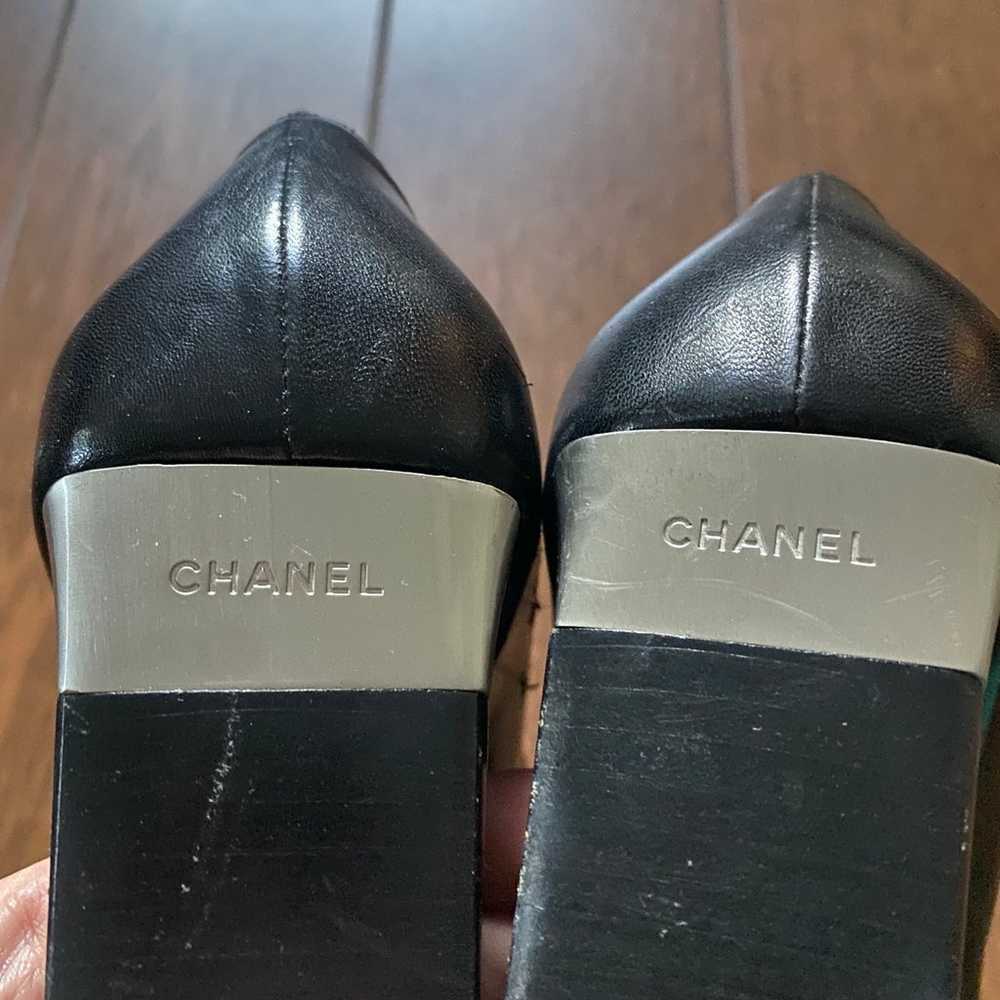 Chanel Black Mule Square Heels - image 5