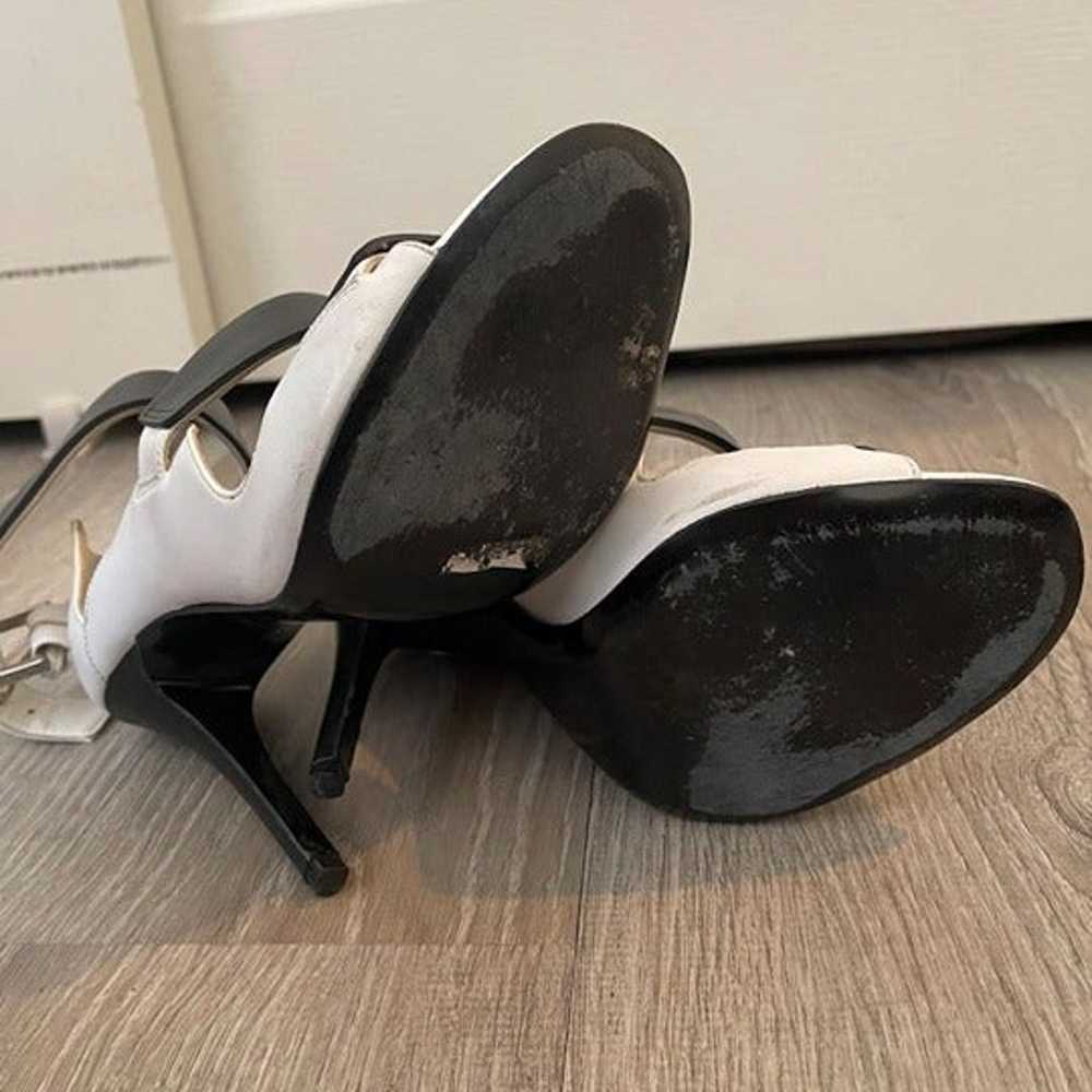 Alexander McQueen two tone black white heels sz 3… - image 3