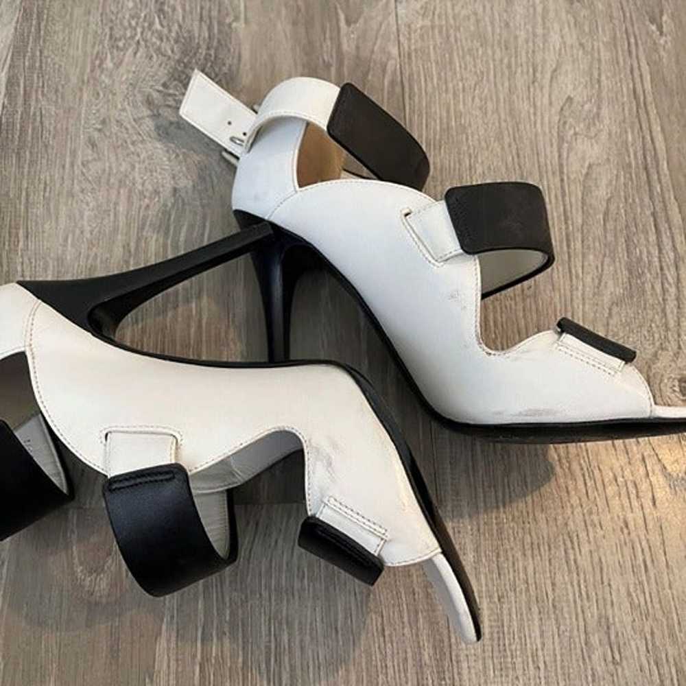 Alexander McQueen two tone black white heels sz 3… - image 4