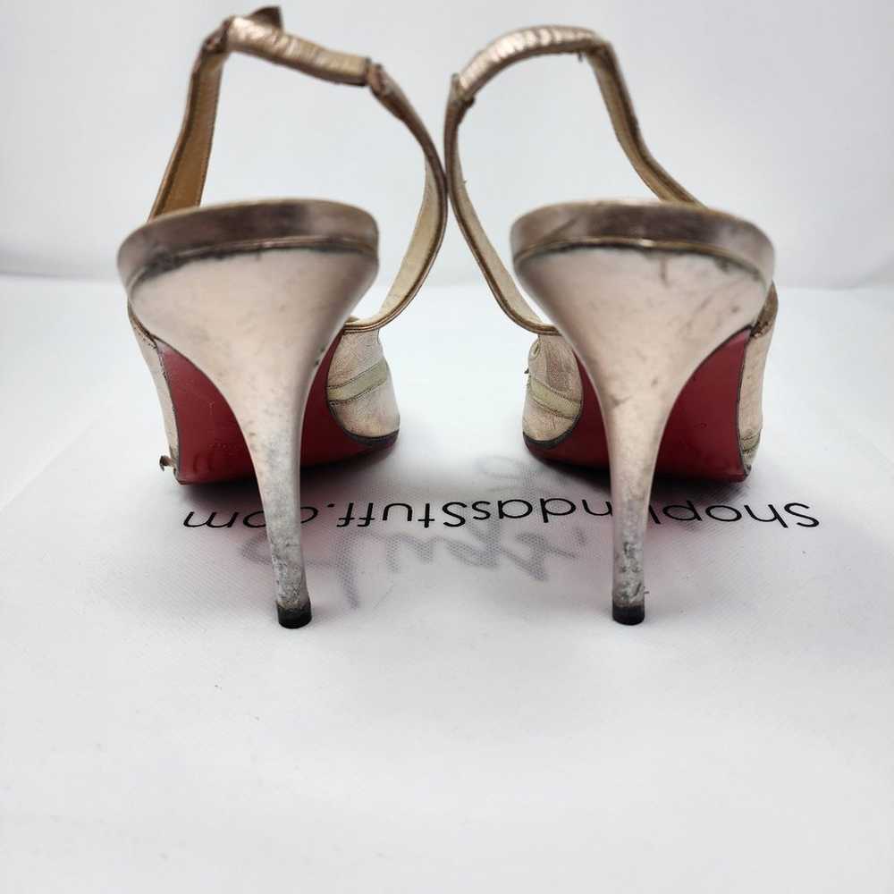 Christian Louboutin Pink Nude Leather Pumps 38.5 - image 7