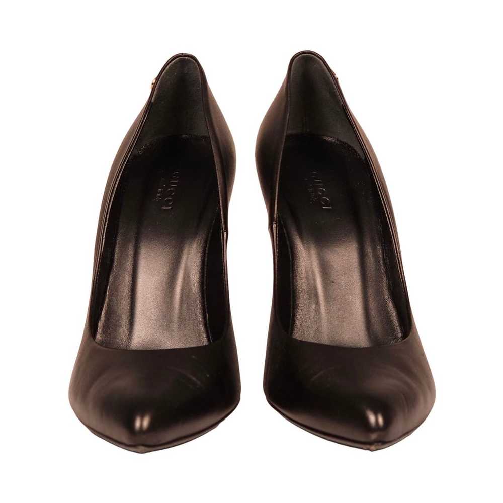 GUCCI Black Leather Molaita Pointed Toe Pumps Siz… - image 6