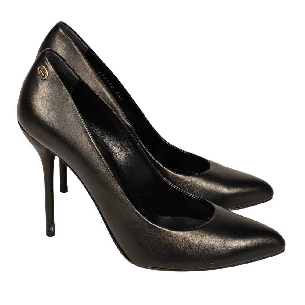 GUCCI Black Leather Molaita Pointed Toe Pumps Siz… - image 9