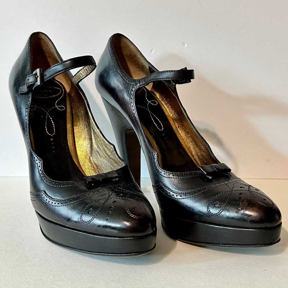 Prada Mary Jane Platform Heels Womens Size EU 37.… - image 1