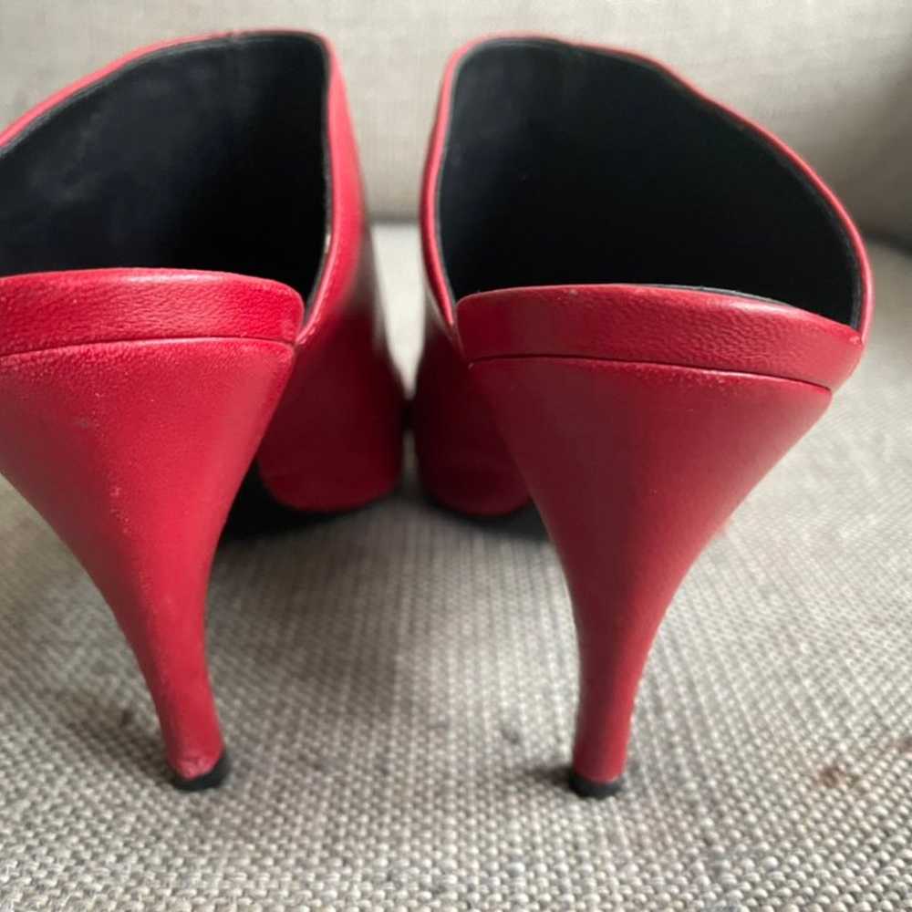Roger vivier red leather mules - image 4