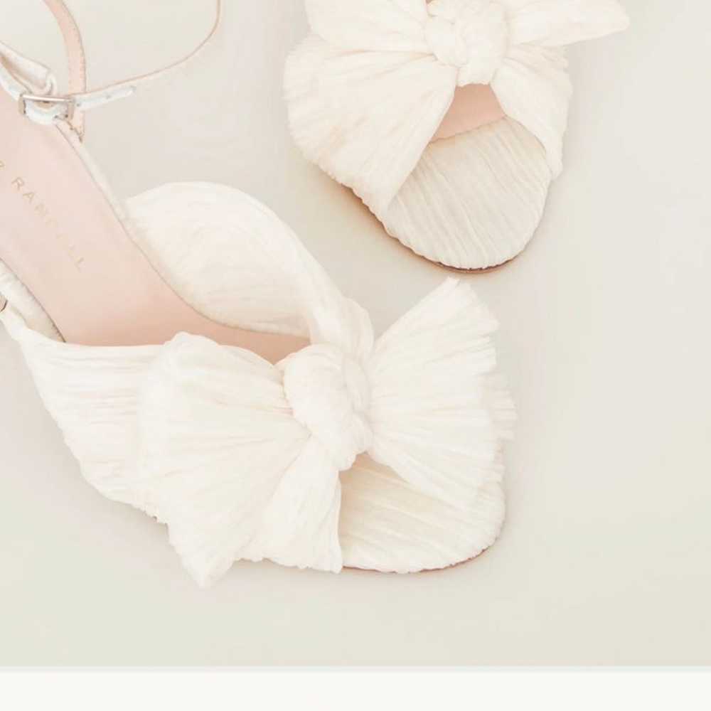 Camellia Pearl Pleated Bow Heel - image 1