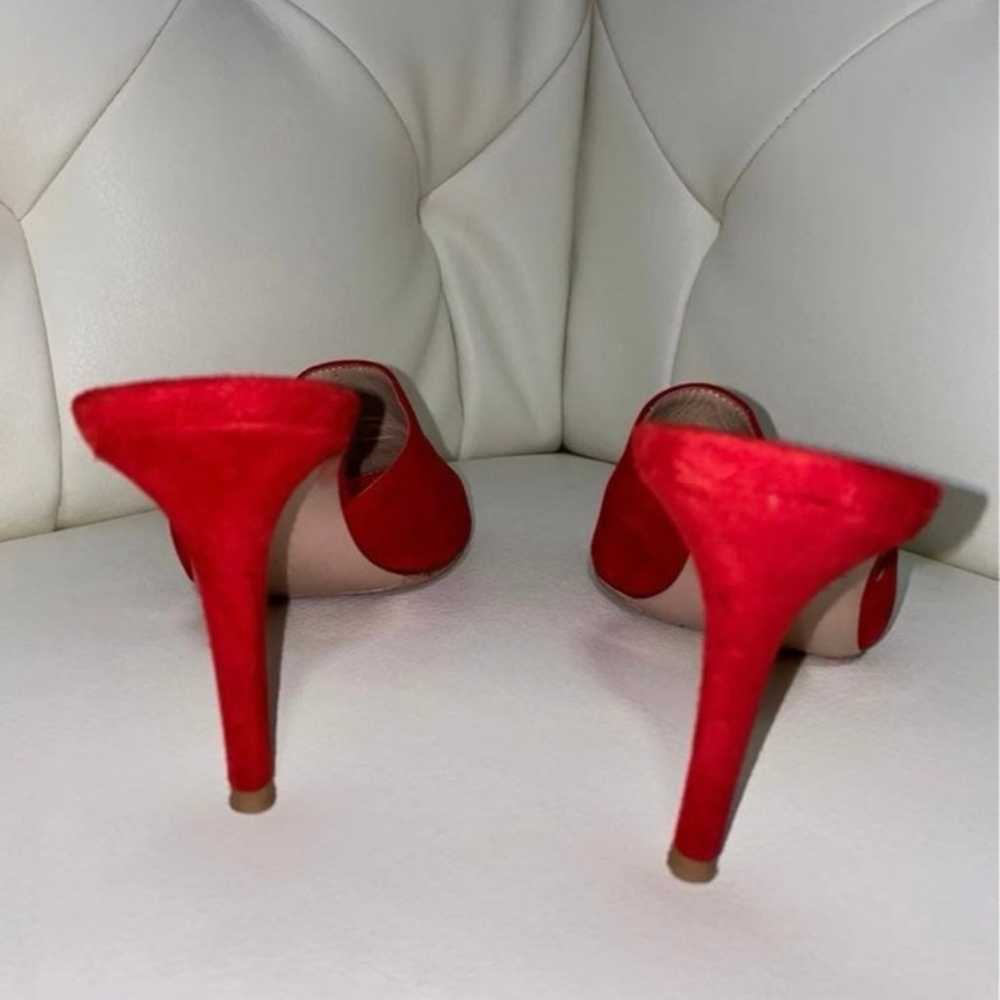 Gianvito Rossi Red Suede Stiletto Heels - image 3