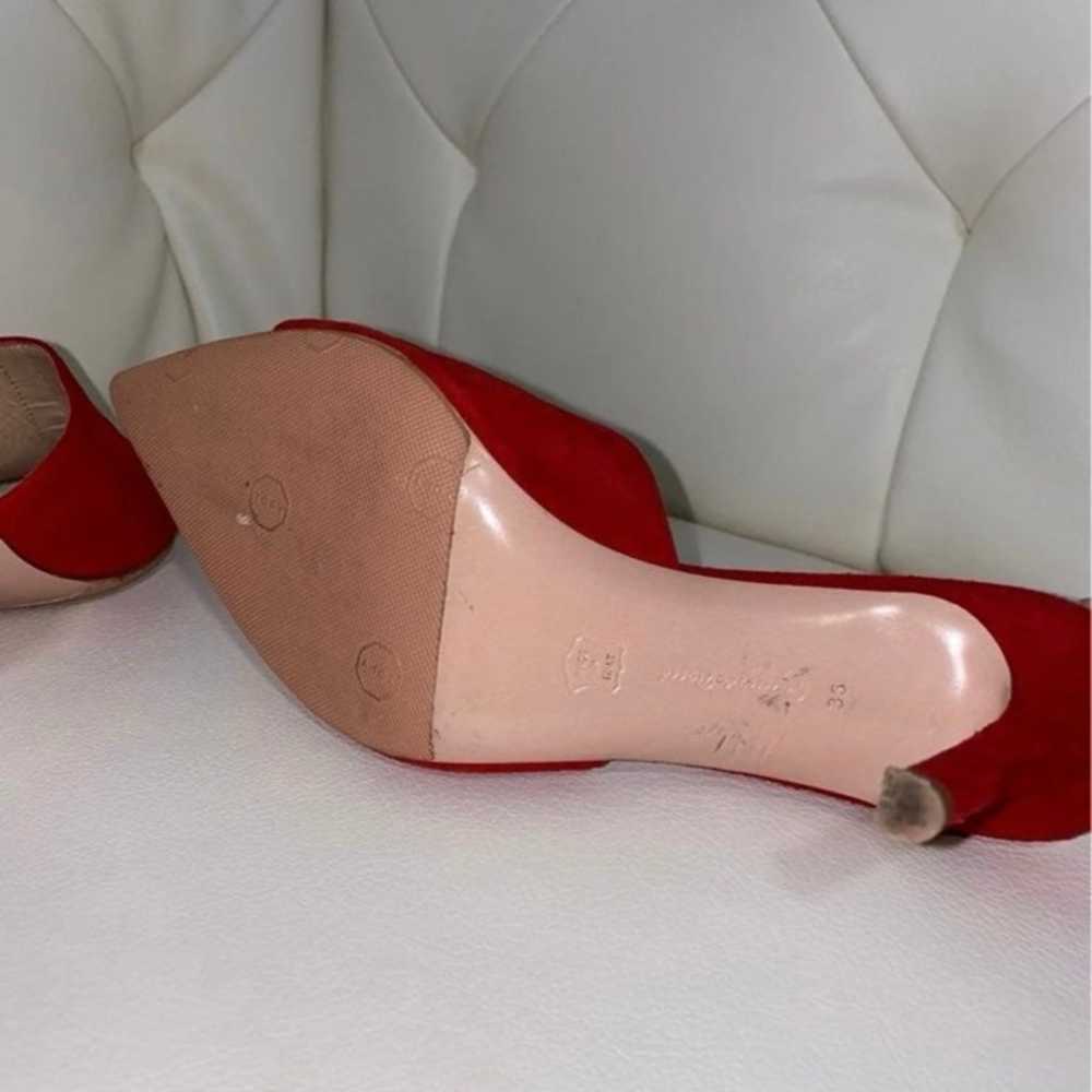 Gianvito Rossi Red Suede Stiletto Heels - image 5