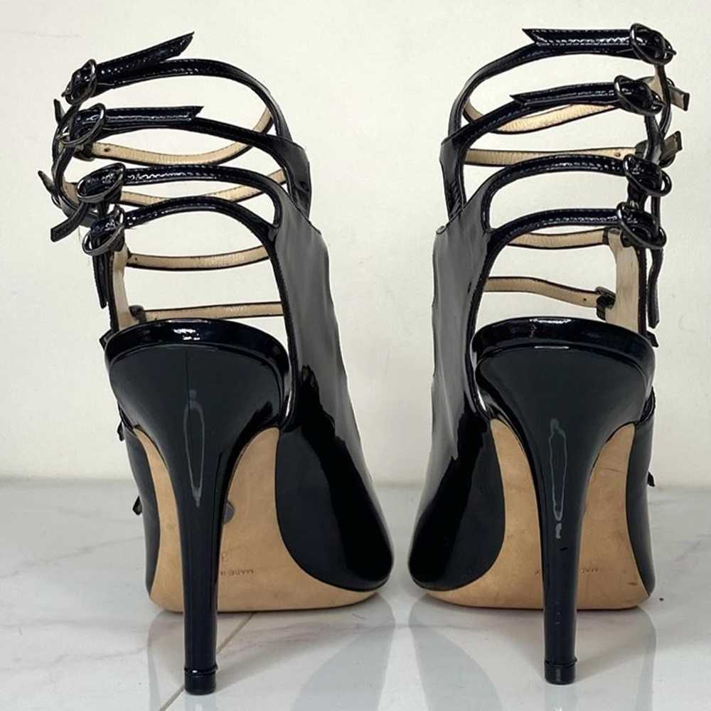 Emilio Pucci Black Patent Leather Caged Gladiator… - image 5