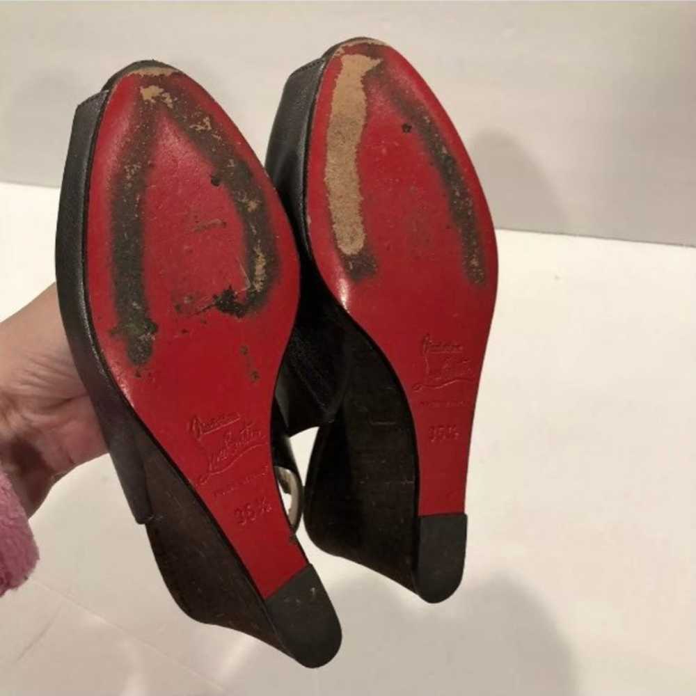 Christian Louboutin wedge Sandals open toe slingb… - image 8