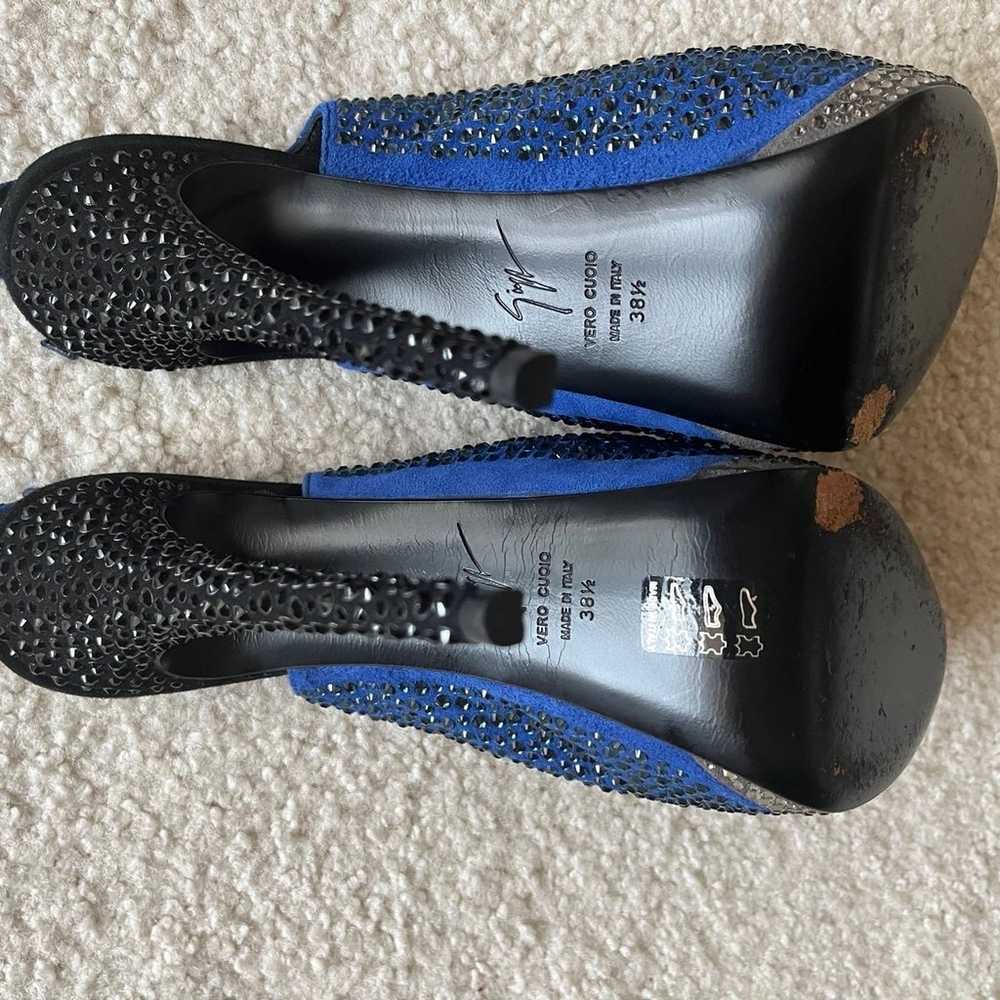 GIUSEPPE ZANOTTI BLUE RHINESTONE HEELS - image 5