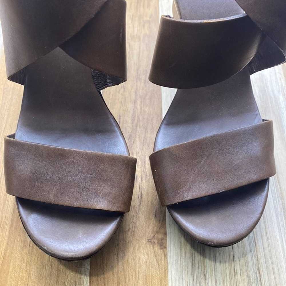 DIANE VON FURSTENBERG Opal Sandal Wedge Wooden Sa… - image 3
