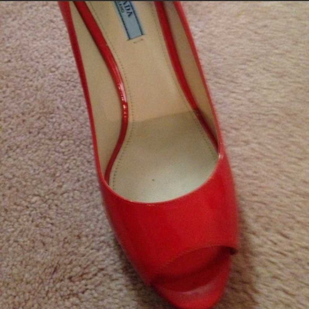 Red Prada high heels Size 9 1/2. - image 4