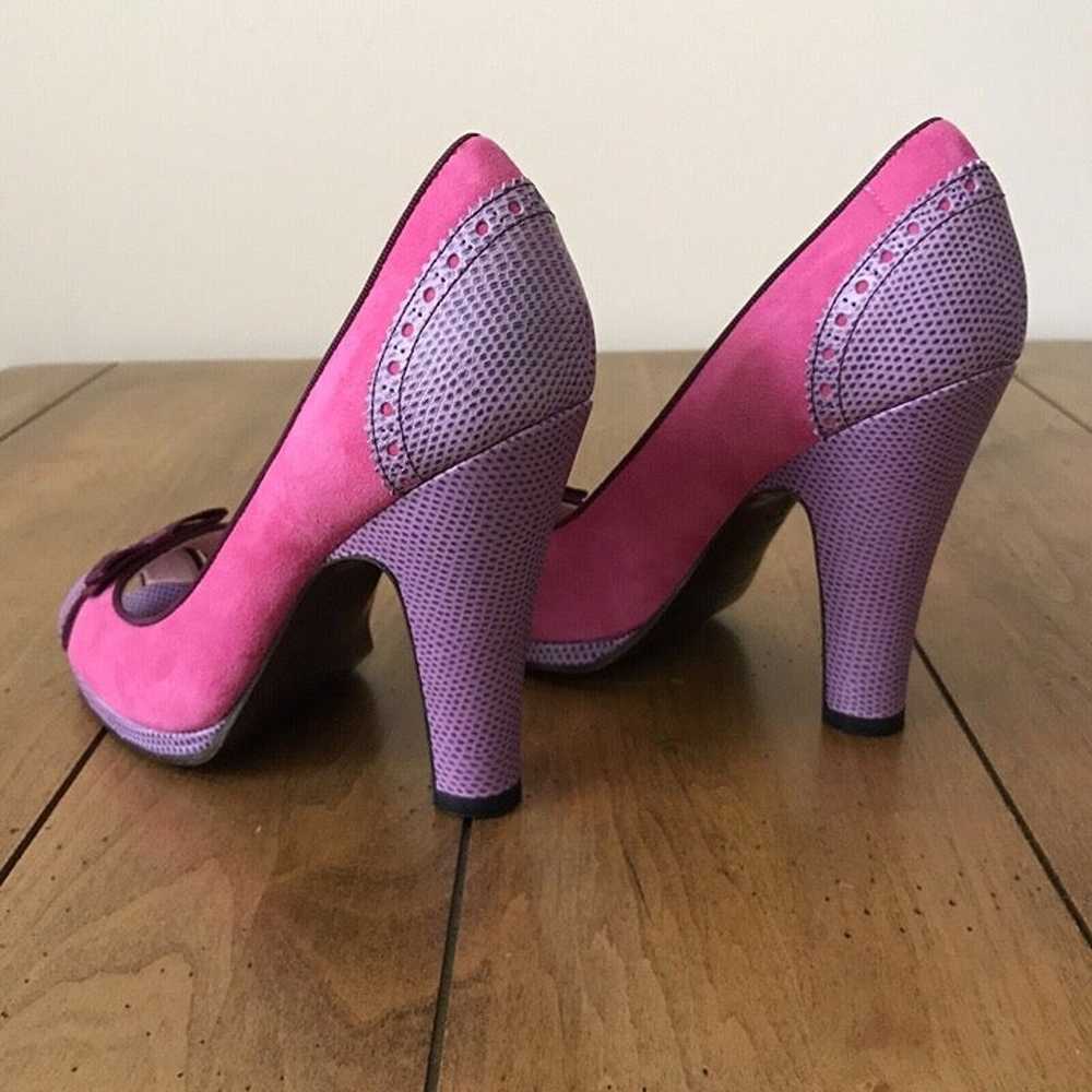 Marc Jacobs Pink Suede + Purple Leather Heels (si… - image 8