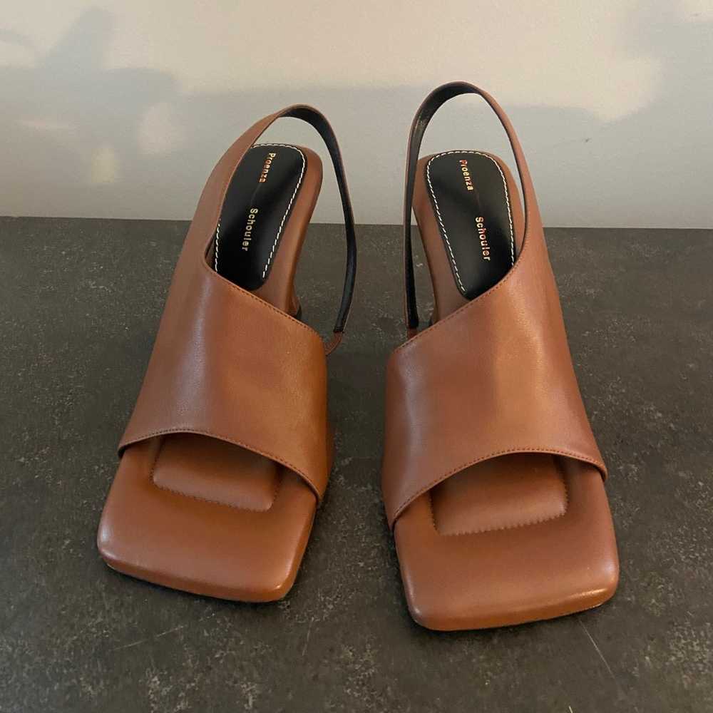 Proenza Schouler Asymmetric Leather Slingback San… - image 4