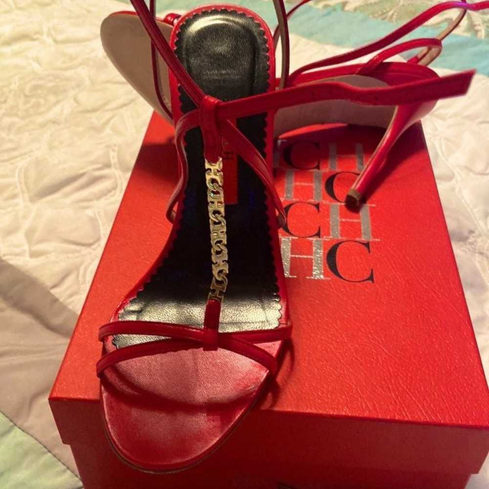 Gorgeous Carolina Herrera red sandal heels Caroli… - image 1