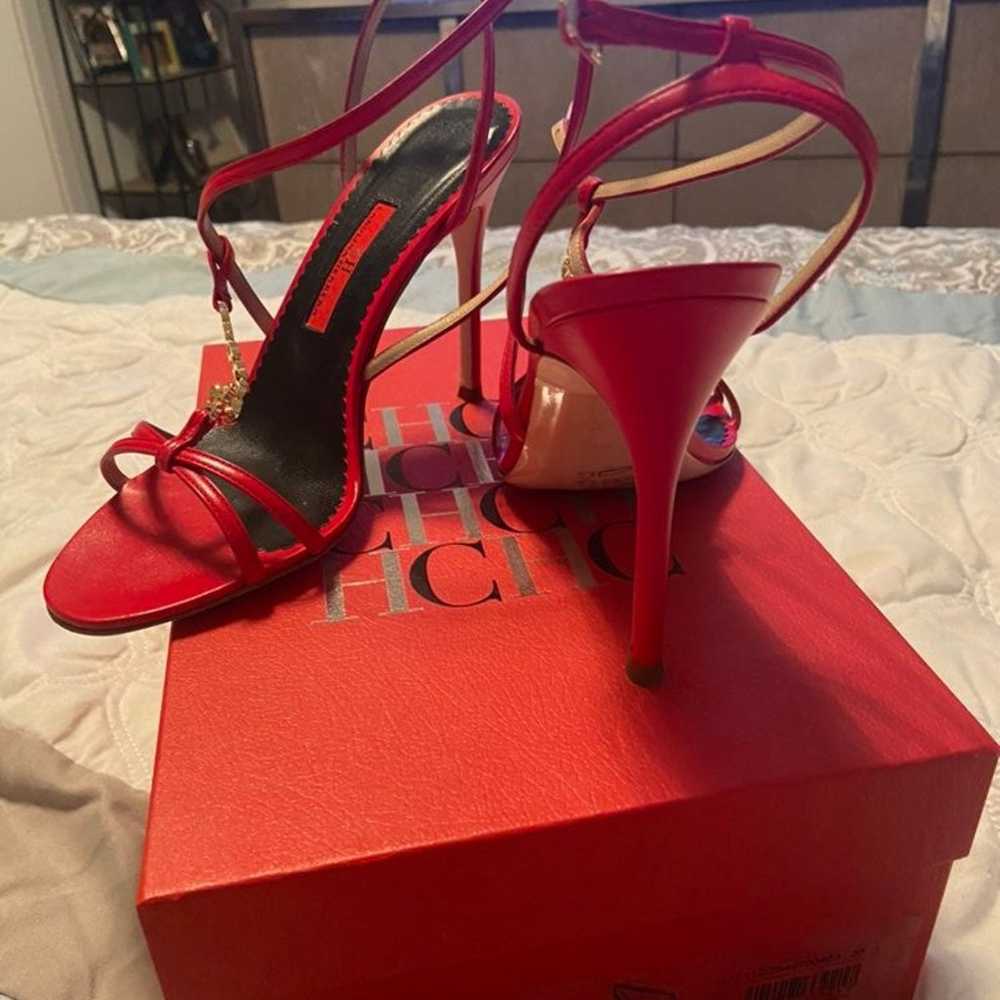 Gorgeous Carolina Herrera red sandal heels Caroli… - image 2
