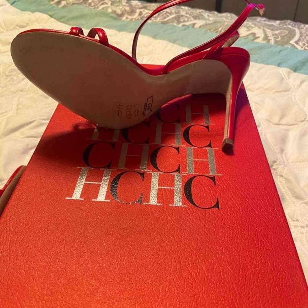 Gorgeous Carolina Herrera red sandal heels Caroli… - image 3