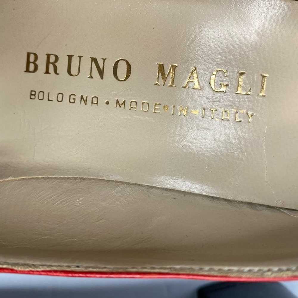 Bruno Magli Leather Pumps Curved Square Toe Block… - image 10