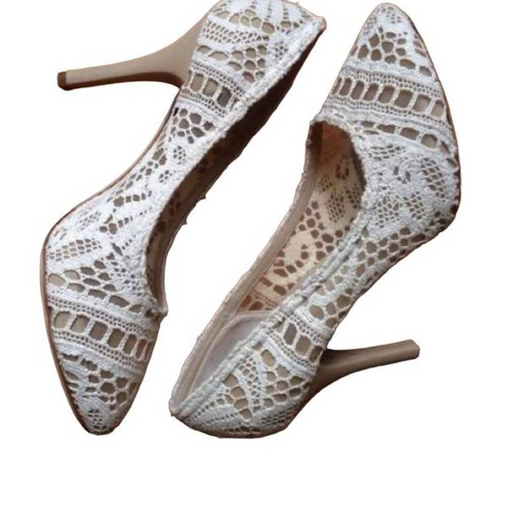 Dolce & Gabbana Ivory Crochet & Mesh Pumps 40 NWT - image 3