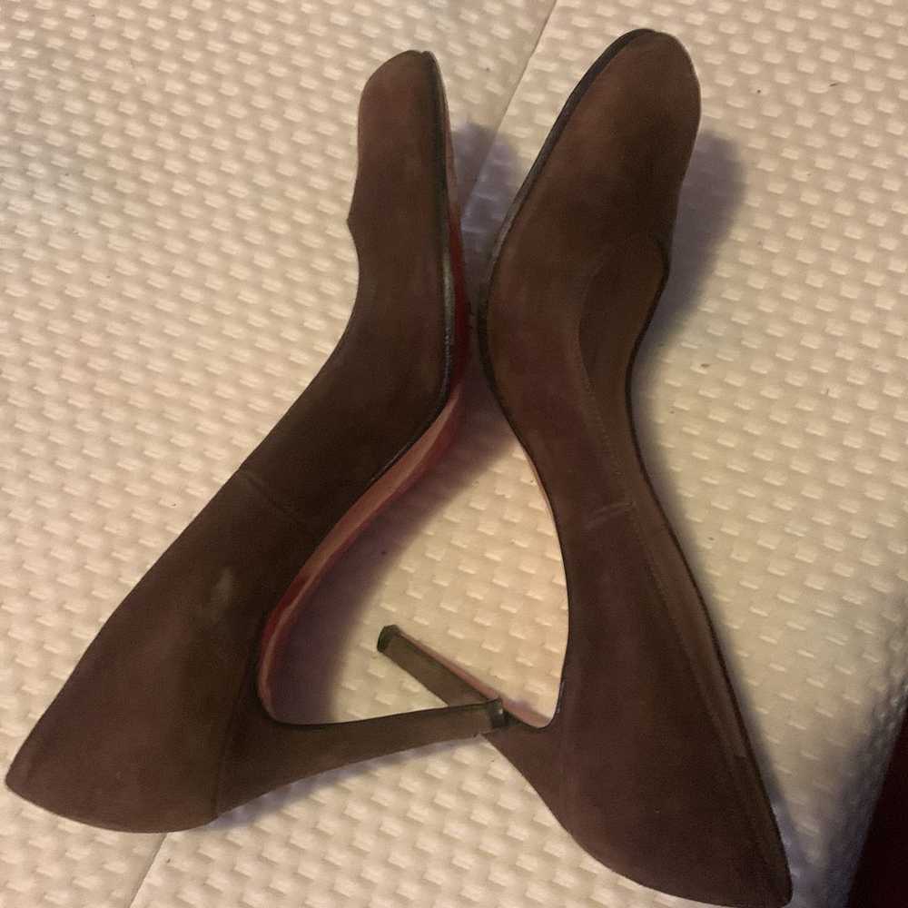 Christian louboutin brown heels - image 3