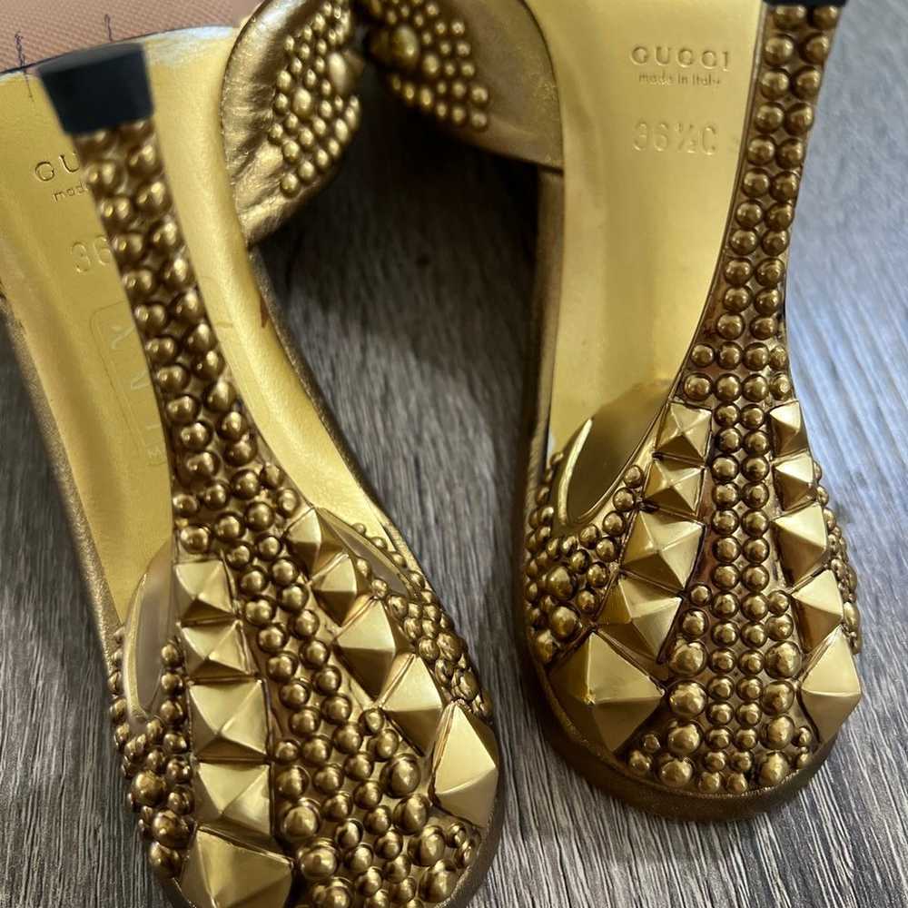 GUCCI HEEL- Dragon Scale LIMITED EDITION- Gold St… - image 4