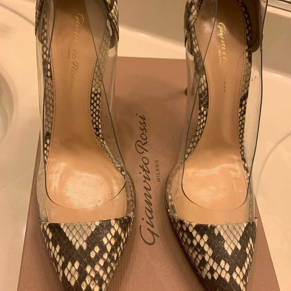 gianvito rossi pvc and snake skin pumps - image 2