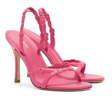 Larroude | Margherita Sandal In Pink Leather | 7.5