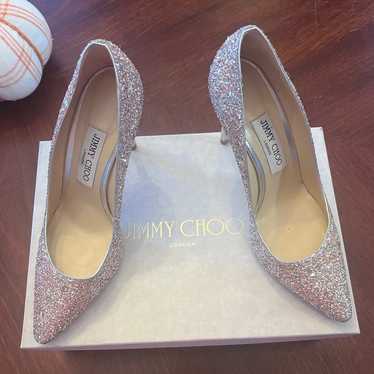 Jimmy Choo Romy 100 Glitter Heels