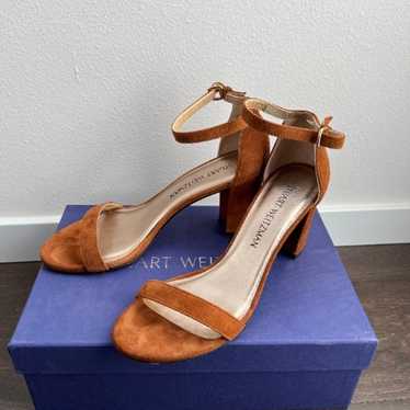 Stuart Weitzman Nearlynude Snake Sandal Size shops 7.5 New $475