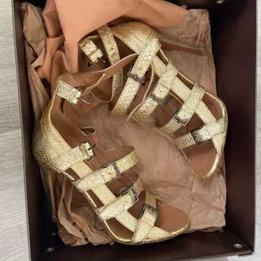 Alaia Python Gladiator Heels - image 1