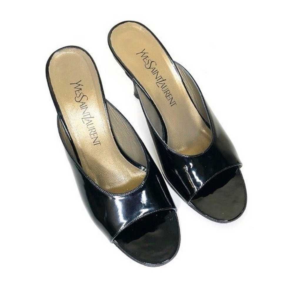 YVES SAINT LAURENT Black Patent Leather Heels - image 2