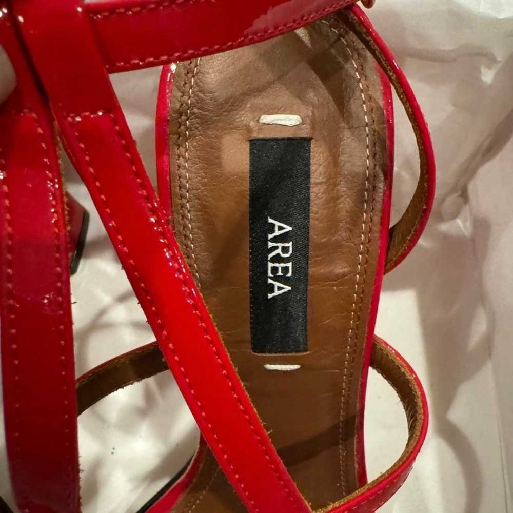 AREA NYC. AUTHENTIC. RED HIGH HEEL "A" SANDALS. R… - image 3