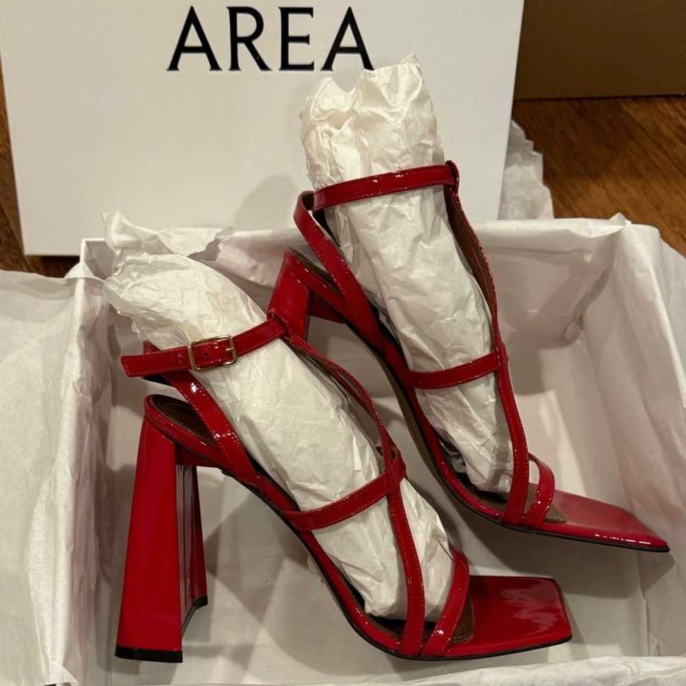 AREA NYC. AUTHENTIC. RED HIGH HEEL "A" SANDALS. R… - image 5