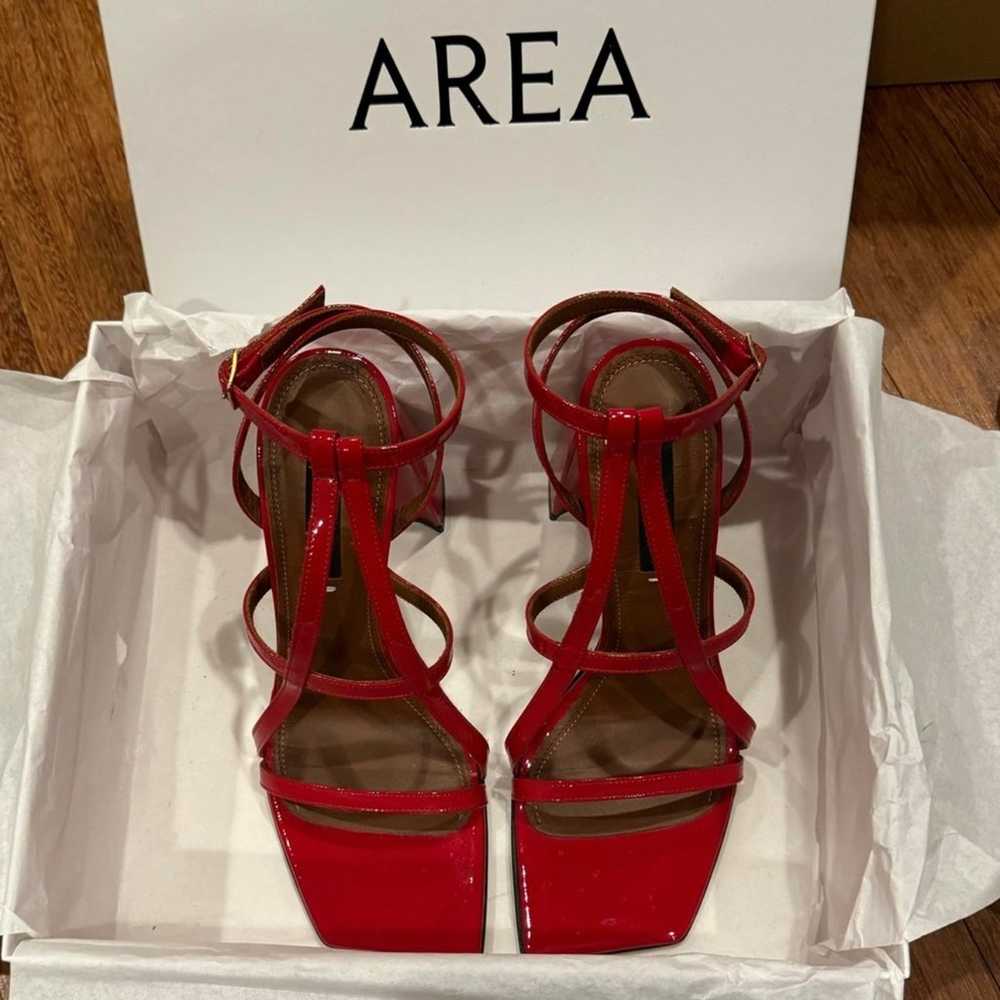 AREA NYC. AUTHENTIC. RED HIGH HEEL "A" SANDALS. R… - image 8