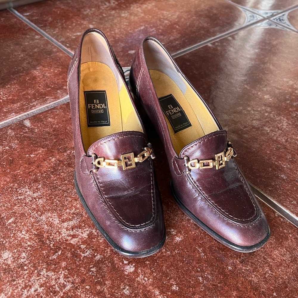 FENDI brown loafer heels - image 5