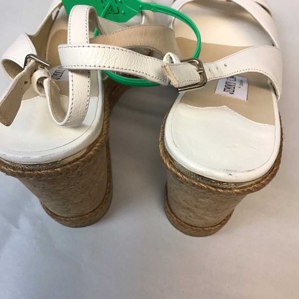 JIMMY CHOO Amely 105 Slingback Cork Wedge Sandals… - image 11