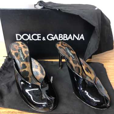 Dolce & Gabbana Black Peep-toe Heels Size 6 - image 1