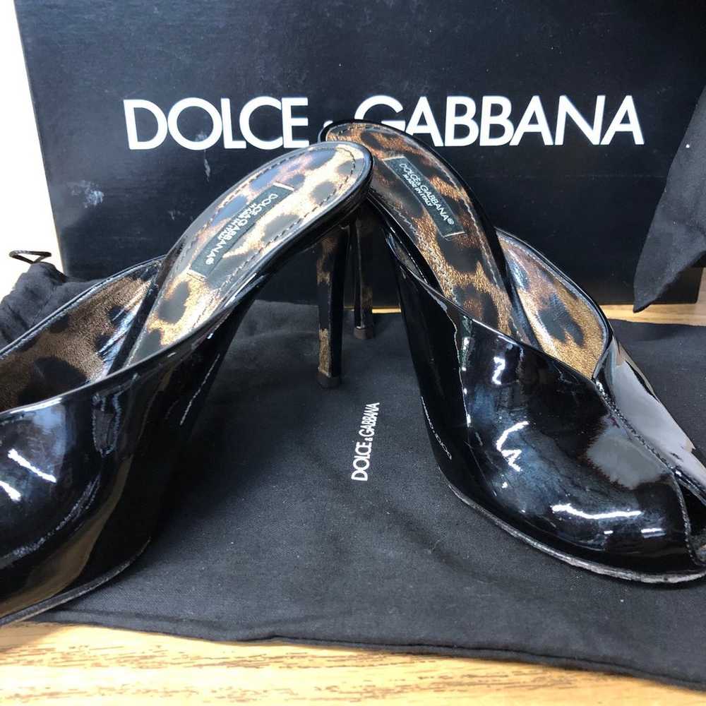 Dolce & Gabbana Black Peep-toe Heels Size 6 - image 4