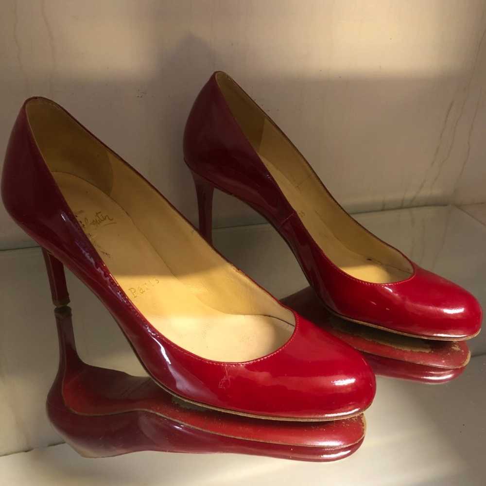 Christian louboutin red high heel pumps red botto… - image 2