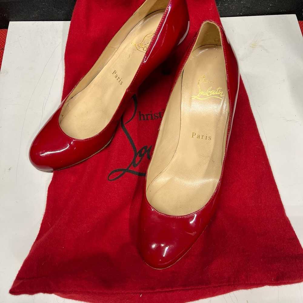 Christian louboutin red high heel pumps red botto… - image 7