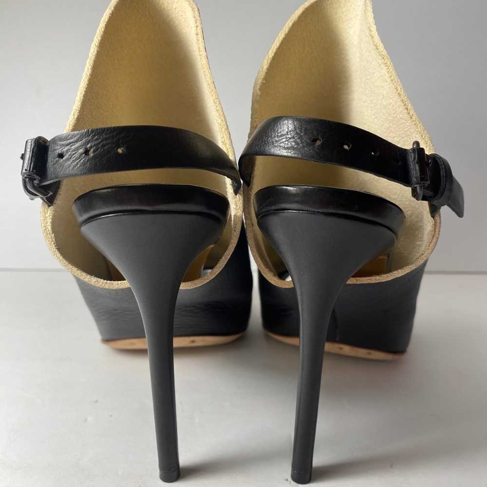 Balenciaga open toe slingback sandals heels black… - image 5