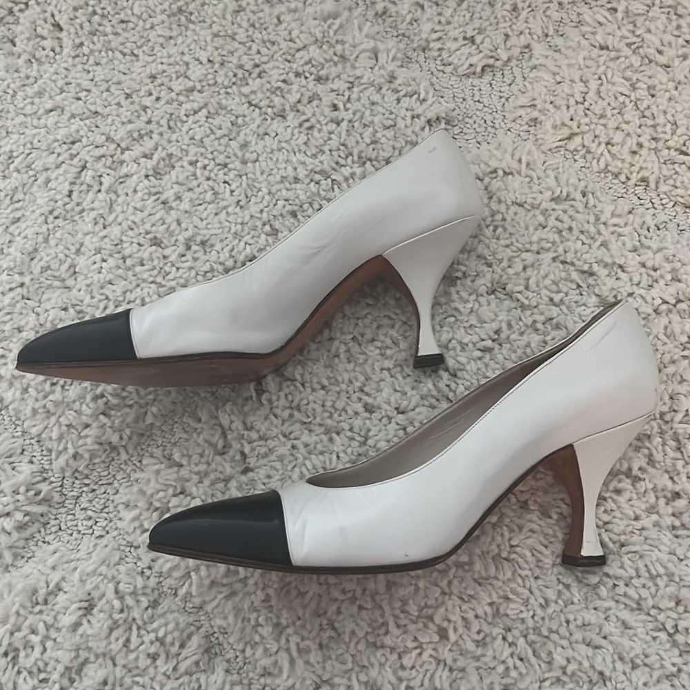 Chanel Leather Colorblock Heels - image 2